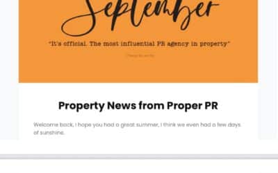 The September edition of the Proper PR newsletter has landed!